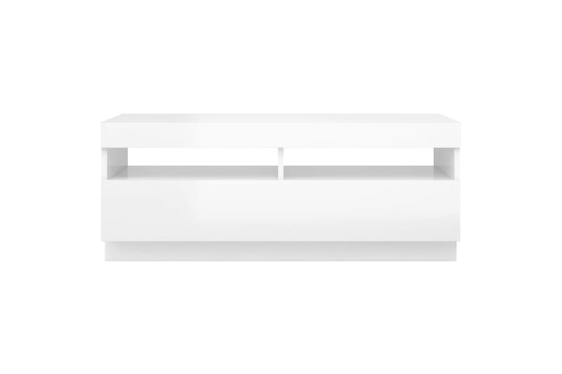 TV-taso LED-valoilla korkeakiilto valkoinen 100x35x40 cm - Huonekalut - TV- & Mediakalusteet - Tv taso & Mediataso