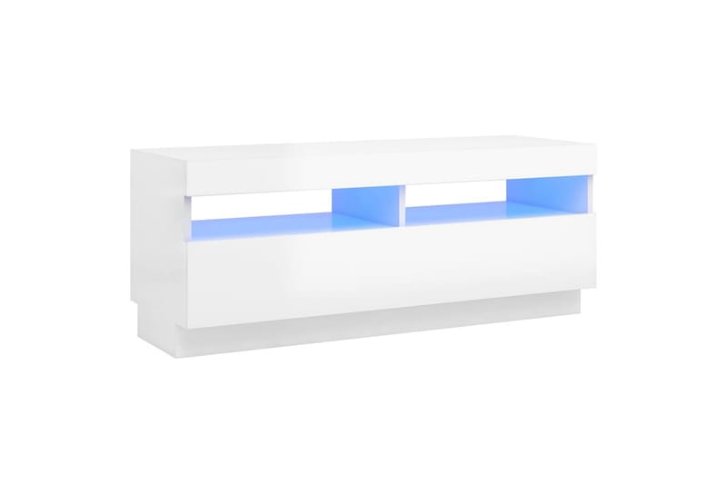 TV-taso LED-valoilla korkeakiilto valkoinen 100x35x40 cm - Huonekalut - TV- & Mediakalusteet - Tv taso & Mediataso
