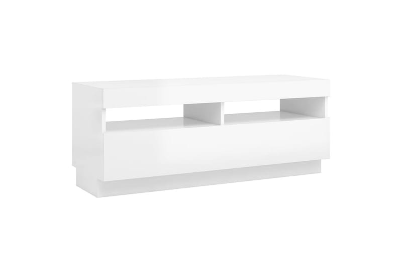 TV-taso LED-valoilla korkeakiilto valkoinen 100x35x40 cm - Huonekalut - TV- & Mediakalusteet - Tv taso & Mediataso