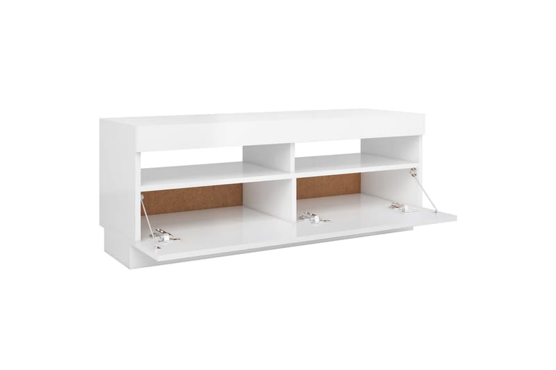 TV-taso LED-valoilla korkeakiilto valkoinen 100x35x40 cm - Huonekalut - TV- & Mediakalusteet - Tv taso & Mediataso