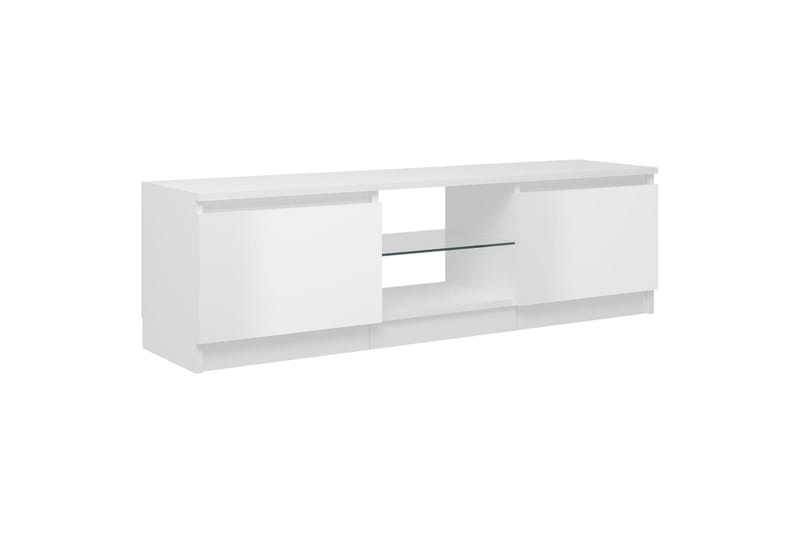 TV-taso LED-valoilla korkeakiilto valkoinen 120x30x35,5 cm - Huonekalut - TV- & Mediakalusteet - Tv taso & Mediataso