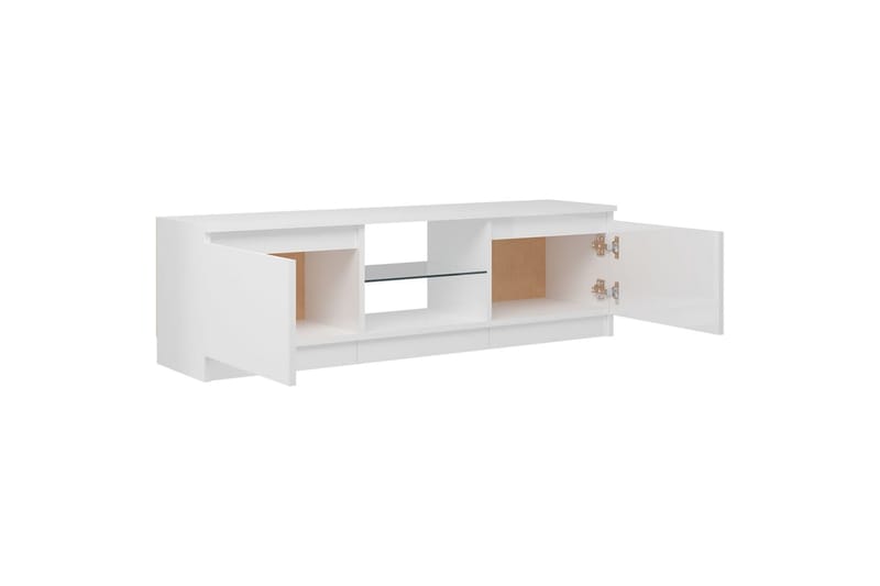 TV-taso LED-valoilla korkeakiilto valkoinen 120x30x35,5 cm - Huonekalut - TV- & Mediakalusteet - Tv taso & Mediataso