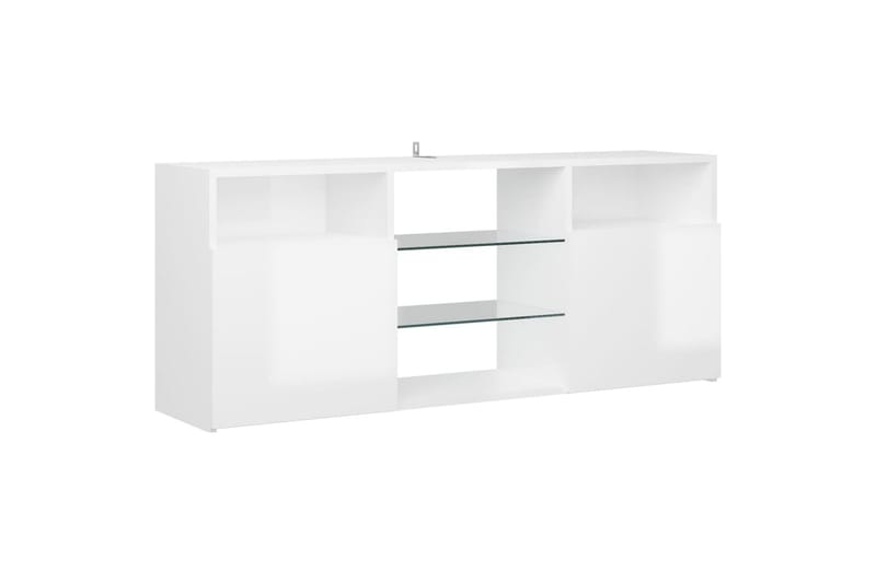 TV-taso LED-valoilla korkeakiilto valkoinen 120x30x50 cm - Huonekalut - TV- & Mediakalusteet - Tv taso & Mediataso