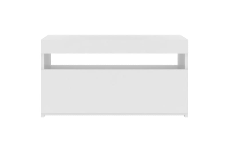 TV-taso LED-valoilla korkeakiilto valkoinen 75x35x40 cm - Valkoinen - Huonekalut - TV- & Mediakalusteet - Tv taso & Mediataso