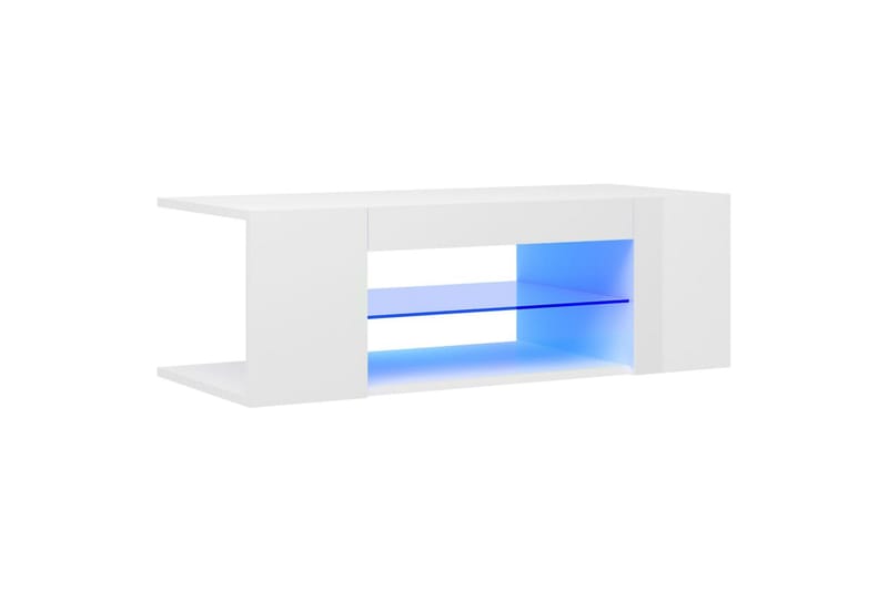 TV-taso LED-valoilla korkeakiilto valkoinen 90x39x30 cm - Huonekalut - TV- & Mediakalusteet - Tv taso & Mediataso