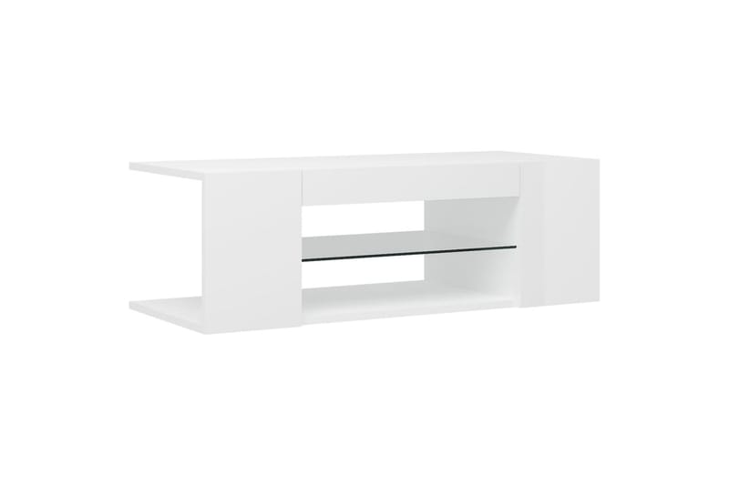 TV-taso LED-valoilla korkeakiilto valkoinen 90x39x30 cm - Huonekalut - TV- & Mediakalusteet - Tv taso & Mediataso