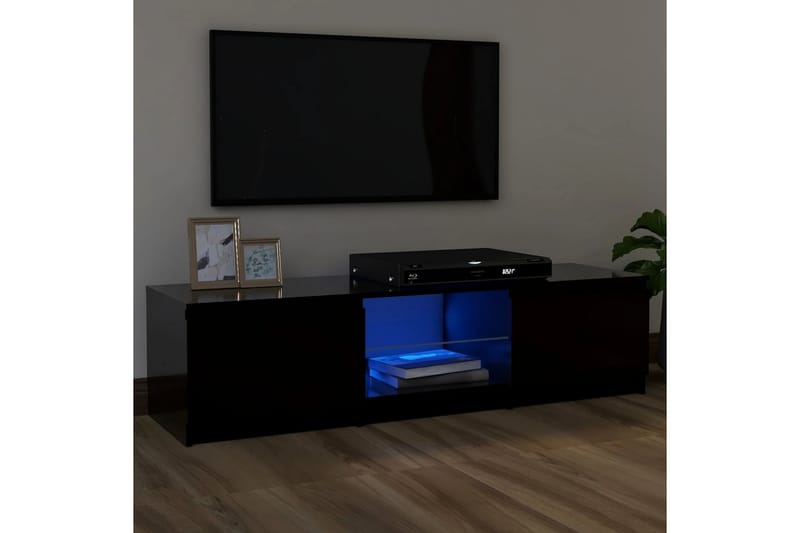 TV-taso LED-valoilla musta 120x30x35,5 cm - Huonekalut - TV- & Mediakalusteet - Tv taso & Mediataso