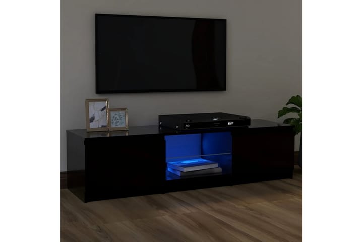 TV-taso LED-valoilla musta 120x30x35,5 cm - Tv taso & Mediataso