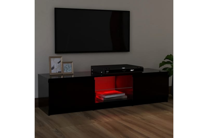TV-taso LED-valoilla musta 120x30x35,5 cm - Huonekalut - TV- & Mediakalusteet - Tv taso & Mediataso