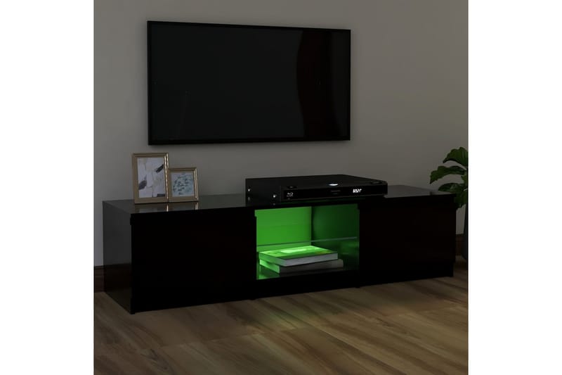 TV-taso LED-valoilla musta 120x30x35,5 cm - Huonekalut - TV- & Mediakalusteet - Tv taso & Mediataso