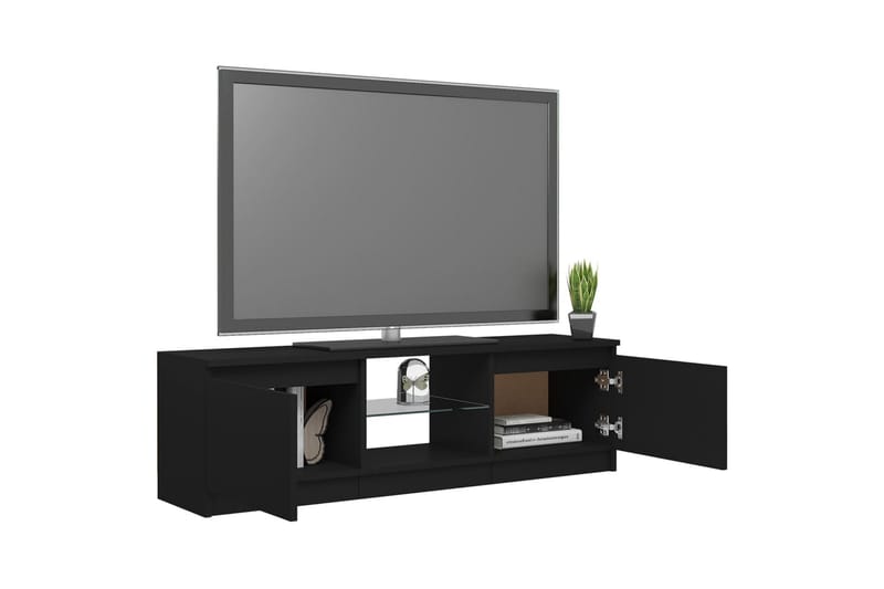 TV-taso LED-valoilla musta 120x30x35,5 cm - Huonekalut - TV- & Mediakalusteet - Tv taso & Mediataso