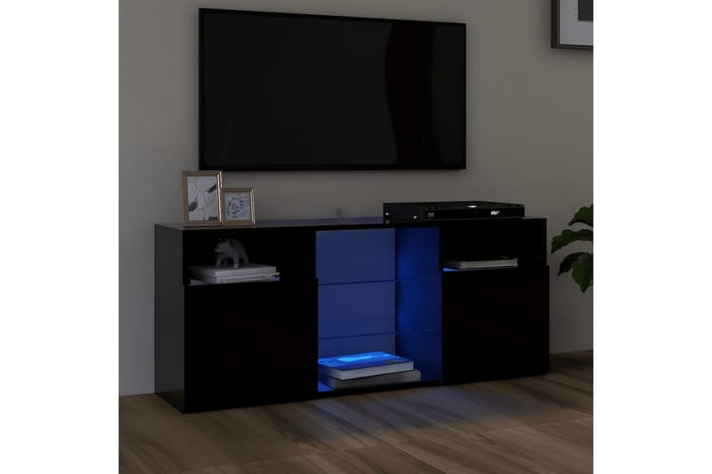 TV-taso LED-valoilla musta 120x30x50 cm - Huonekalut - TV- & Mediakalusteet - Tv taso & Mediataso