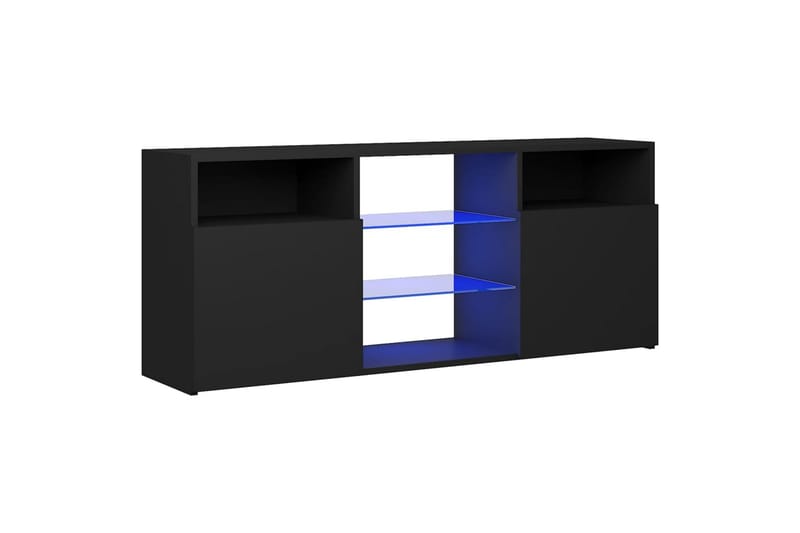 TV-taso LED-valoilla musta 120x30x50 cm - Huonekalut - TV- & Mediakalusteet - Tv taso & Mediataso