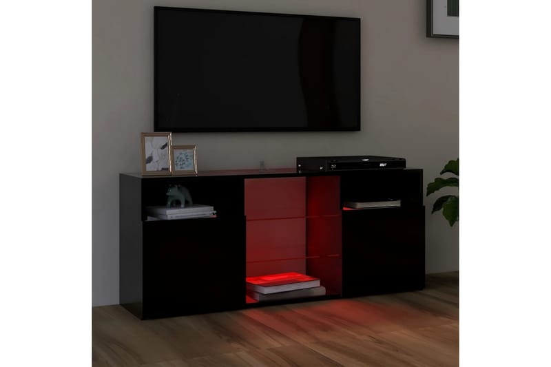 TV-taso LED-valoilla musta 120x30x50 cm - Huonekalut - TV- & Mediakalusteet - Tv taso & Mediataso