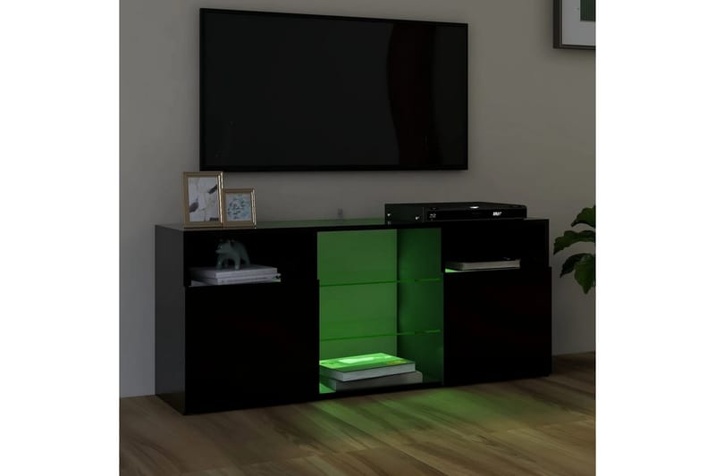 TV-taso LED-valoilla musta 120x30x50 cm - Huonekalut - TV- & Mediakalusteet - Tv taso & Mediataso