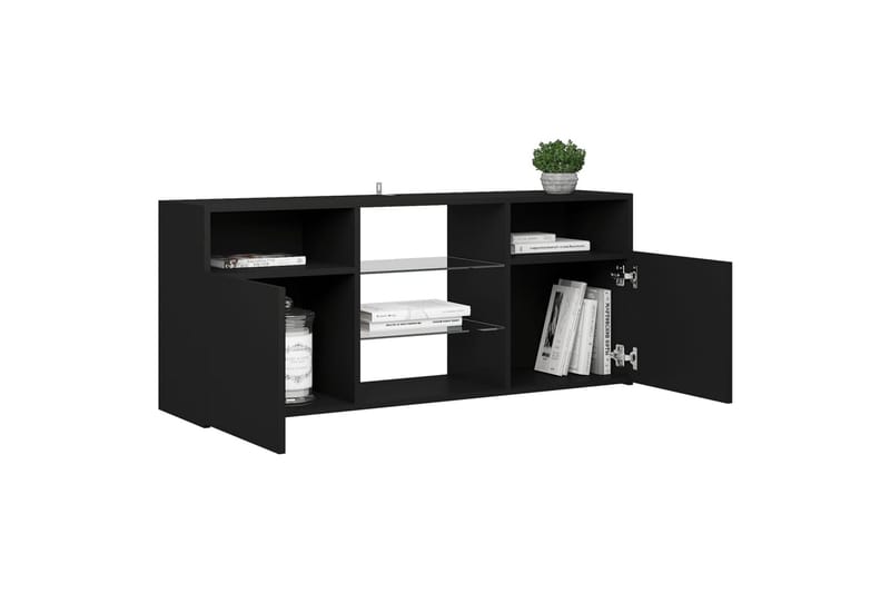TV-taso LED-valoilla musta 120x30x50 cm - Huonekalut - TV- & Mediakalusteet - Tv taso & Mediataso