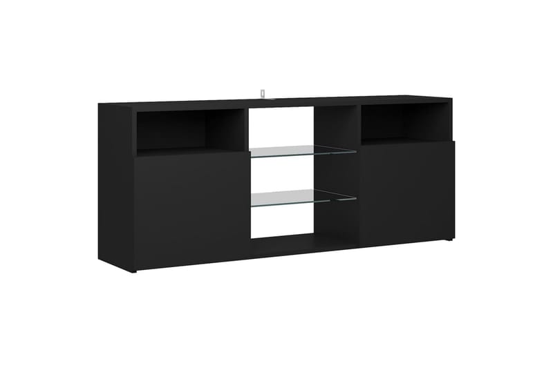 TV-taso LED-valoilla musta 120x30x50 cm - Huonekalut - TV- & Mediakalusteet - Tv taso & Mediataso