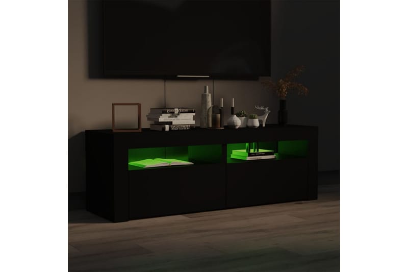 TV-taso LED-valoilla musta 120x35x40 cm - Musta - Huonekalut - TV- & Mediakalusteet - Tv taso & Mediataso