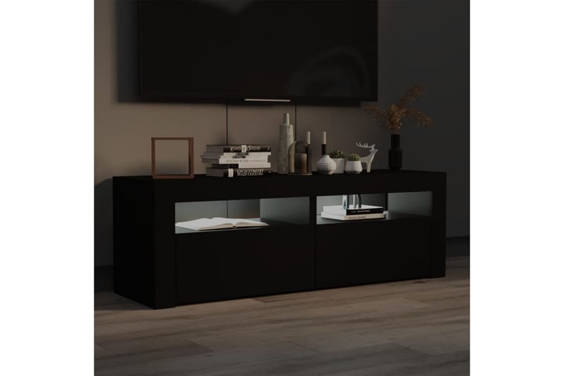 TV-taso LED-valoilla musta 120x35x40 cm - Musta - Huonekalut - TV- & Mediakalusteet - Tv taso & Mediataso