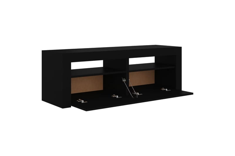 TV-taso LED-valoilla musta 120x35x40 cm - Musta - Huonekalut - TV- & Mediakalusteet - Tv taso & Mediataso