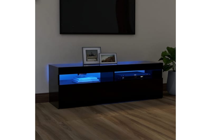 TV-taso LED-valoilla musta 120x35x40 cm - Musta - Huonekalut - TV- & Mediakalusteet - Tv taso & Mediataso