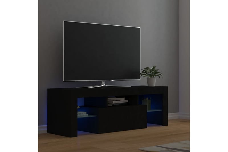 TV-taso LED-valoilla musta 120x35x40 cm - Huonekalut - TV- & Mediakalusteet - Tv taso & Mediataso