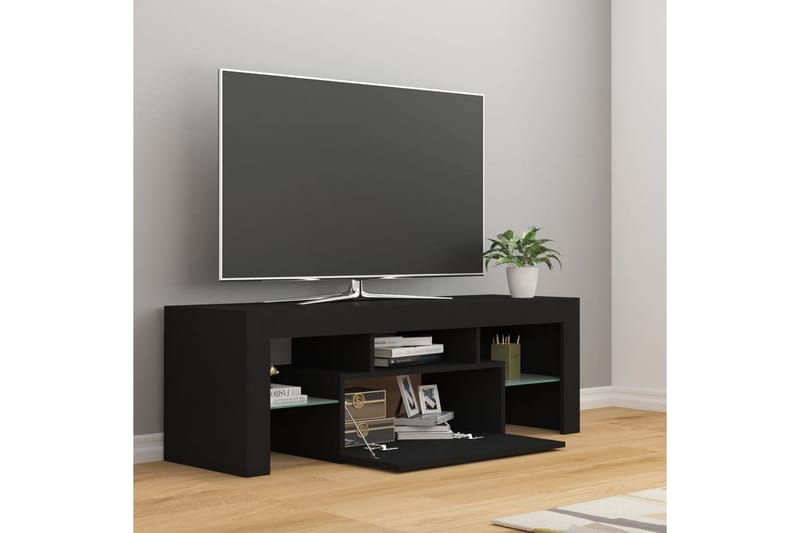 TV-taso LED-valoilla musta 120x35x40 cm - Huonekalut - TV- & Mediakalusteet - Tv taso & Mediataso