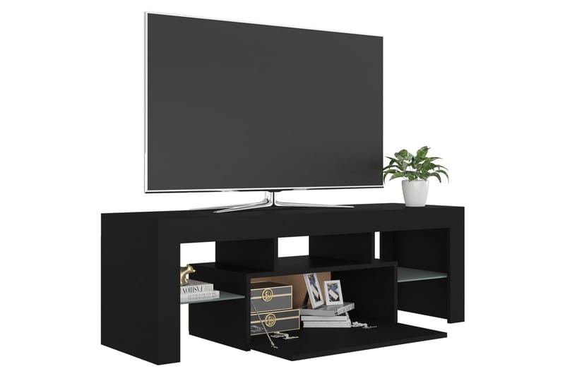TV-taso LED-valoilla musta 120x35x40 cm - Huonekalut - TV- & Mediakalusteet - Tv taso & Mediataso