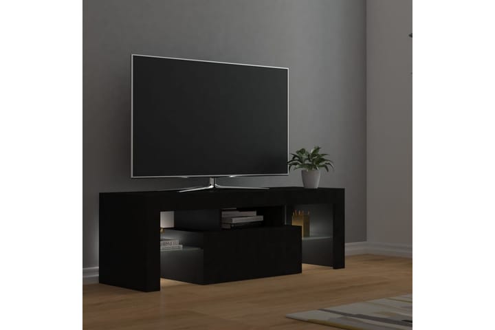 TV-taso LED-valoilla musta 120x35x40 cm - Tv taso & Mediataso