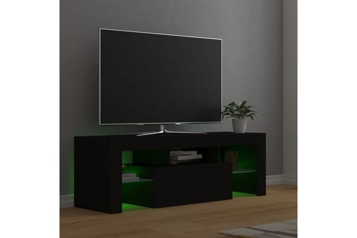 TV-taso LED-valoilla musta 120x35x40 cm - Tv taso & Mediataso