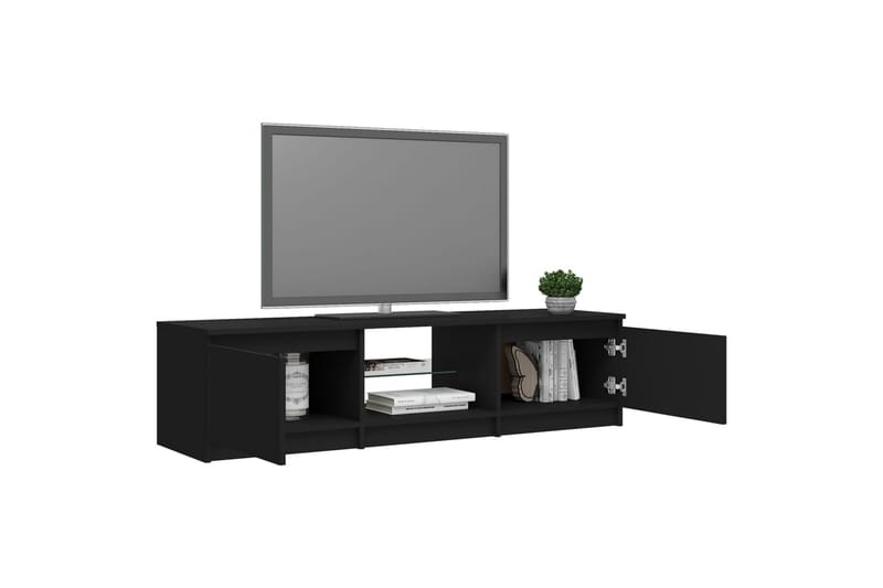 TV-taso LED-valoilla musta 140x40x35,5 cm - Huonekalut - TV- & Mediakalusteet - Tv taso & Mediataso