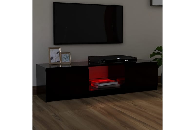 TV-taso LED-valoilla musta 140x40x35,5 cm - Huonekalut - TV- & Mediakalusteet - Tv taso & Mediataso
