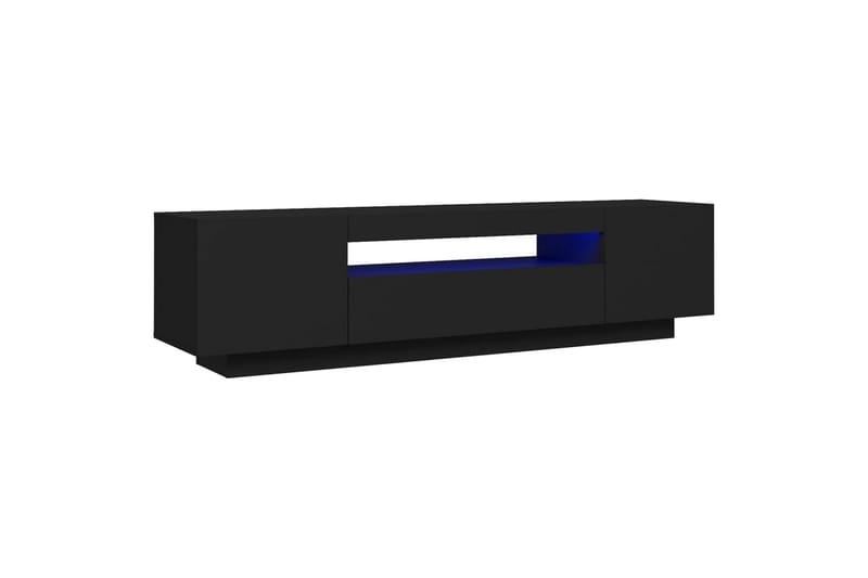 TV-taso LED-valoilla musta 160x35x40 cm - Huonekalut - TV- & Mediakalusteet - Tv taso & Mediataso