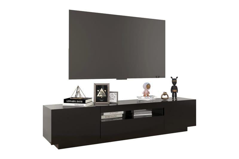 TV-taso LED-valoilla musta 180x35x40 cm - Musta - Huonekalut - TV- & Mediakalusteet - Tv taso & Mediataso
