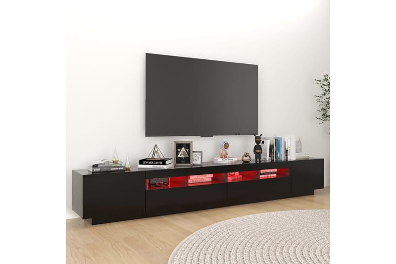 TV-taso LED-valoilla musta 260x35x40 cm - Musta - Huonekalut - TV- & Mediakalusteet - Tv taso & Mediataso