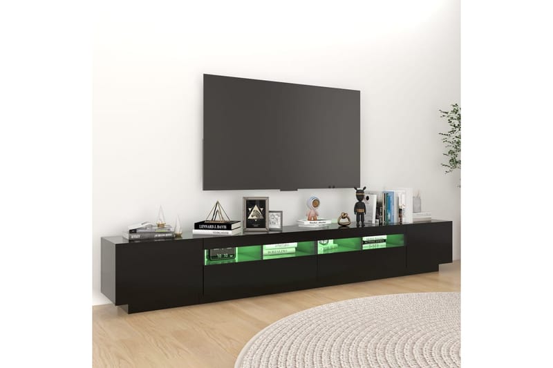 TV-taso LED-valoilla musta 260x35x40 cm - Musta - Huonekalut - TV- & Mediakalusteet - Tv taso & Mediataso