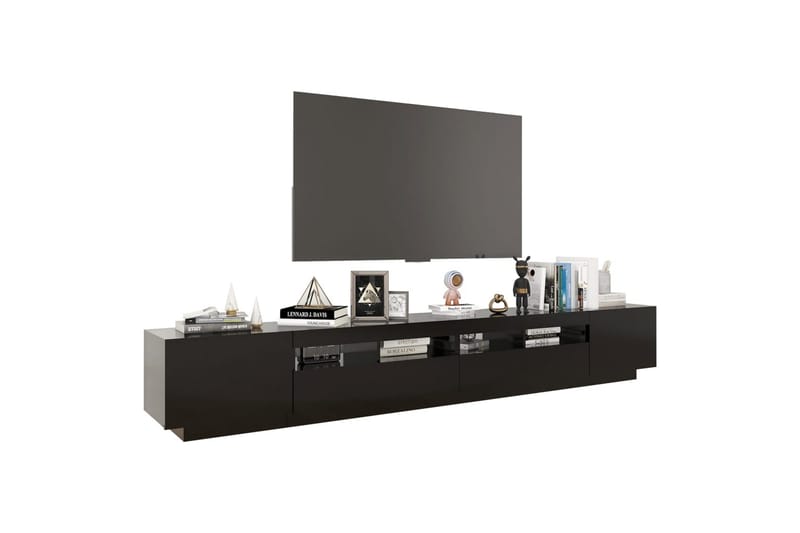 TV-taso LED-valoilla musta 260x35x40 cm - Musta - Huonekalut - TV- & Mediakalusteet - Tv taso & Mediataso