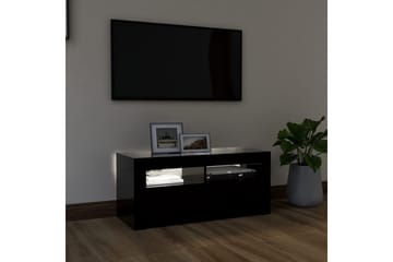 TV-taso LED-valoilla musta 90x35x40 cm - Huonekalut - TV- & Mediakalusteet - Tv taso & Mediataso
