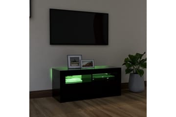 TV-taso LED-valoilla musta 90x35x40 cm - Huonekalut - TV- & Mediakalusteet - Tv taso & Mediataso