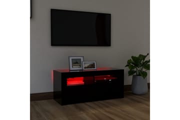 TV-taso LED-valoilla musta 90x35x40 cm - Huonekalut - TV- & Mediakalusteet - Tv taso & Mediataso