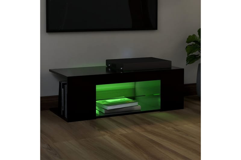 TV-taso LED-valoilla musta 90x39x30 cm - Huonekalut - TV- & Mediakalusteet - Tv taso & Mediataso