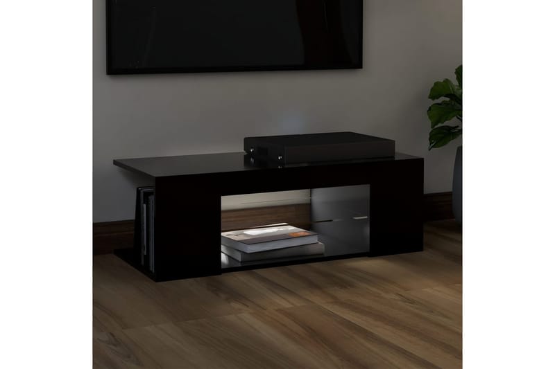 TV-taso LED-valoilla musta 90x39x30 cm - Huonekalut - TV- & Mediakalusteet - Tv taso & Mediataso