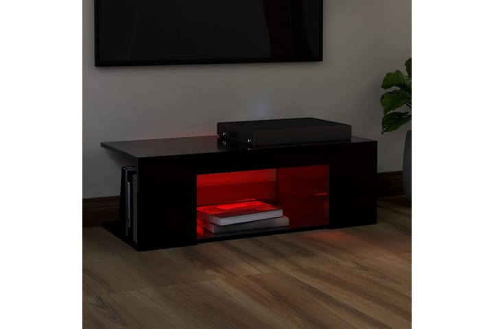 TV-taso LED-valoilla musta 90x39x30 cm - Tv taso & Mediataso