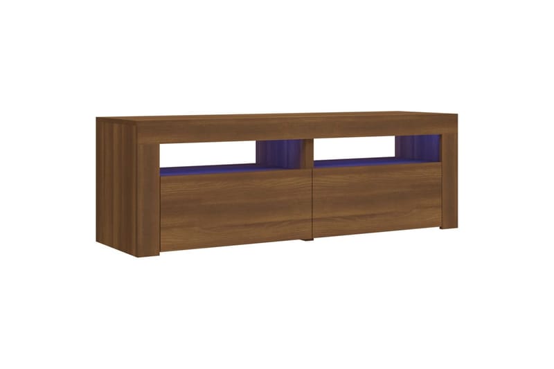 TV-taso LED-valoilla ruskea tammi 120x35x40 cm - Ruskea - Huonekalut - TV- & Mediakalusteet - Tv taso & Mediataso