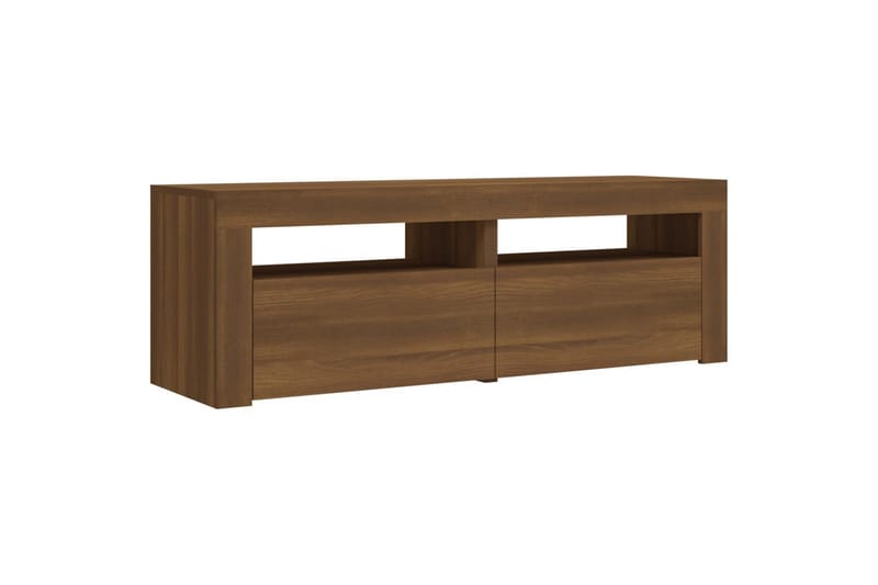 TV-taso LED-valoilla ruskea tammi 120x35x40 cm - Ruskea - Huonekalut - TV- & Mediakalusteet - Tv taso & Mediataso