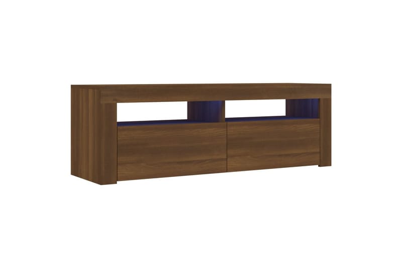 TV-taso LED-valoilla ruskea tammi 120x35x40 cm - Ruskea - Huonekalut - TV- & Mediakalusteet - Tv taso & Mediataso