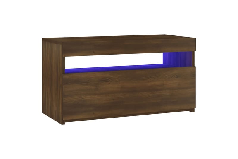 TV-taso LED-valoilla ruskea tammi 75x35x40 cm - Ruskea - Huonekalut - TV- & Mediakalusteet - Tv taso & Mediataso