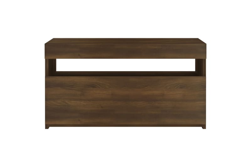 TV-taso LED-valoilla ruskea tammi 75x35x40 cm - Ruskea - Huonekalut - TV- & Mediakalusteet - Tv taso & Mediataso
