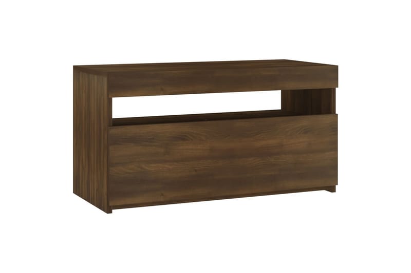 TV-taso LED-valoilla ruskea tammi 75x35x40 cm - Ruskea - Huonekalut - TV- & Mediakalusteet - Tv taso & Mediataso