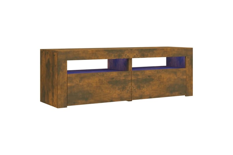 TV-taso LED-valoilla savutammi 120x35x40 cm - Ruskea - Huonekalut - TV- & Mediakalusteet - Tv taso & Mediataso